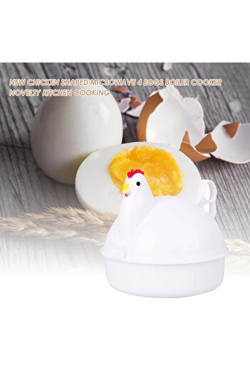Alloet Stainless Steel Chicken Shaped Microwave 4 Eggs Boiler Cooker Kitchen Cooking Appliances Steamer ...