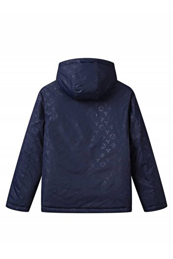 fantasialand Boys' Jacket for Autumn-Spring with 2 Sides, BMA 5416, Navy Blue
