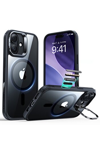 ESR Case for iPhone 17, Classic Hybrid HaloLock Kickstand, Transparent