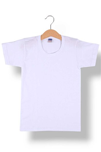 Fanilam Berrak Boys' Short Sleeve Undershirt 6-Pack 100% Cotton Combed Undershirt