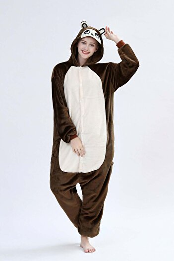 WildFashion Kigurumi pajamas made of fluffy material, monkey pattern PJM223-8