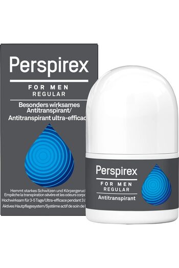 Perspirex Roll On Antiperspirant Regular Strength for Men - 20ml, Fragrance-Free