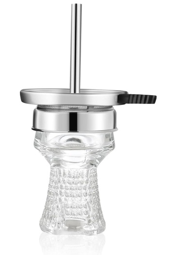 SPENCER Hookah Bowl Set Crystal Glass Shisha Bowl Hookah Head with Heat Management