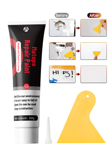 ASHILE Wall Repair Paint Wall Mending Agent Wall Spackle with Roll Brush Wall Surface Hole Fill White Color