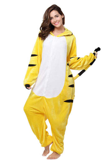 WildFashion Onesie kigurumi yellow tiger pattern PJM65-292