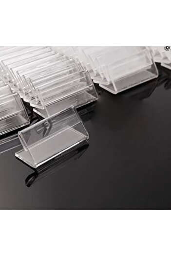Slasa 50 pieces of small transparent acrylic card display holder from SLASA, 4 x 2 cm - Small holder for p