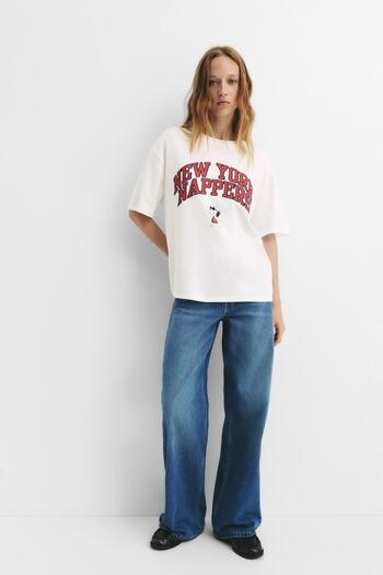 Pull & Bear Snoopy white T-shirt
