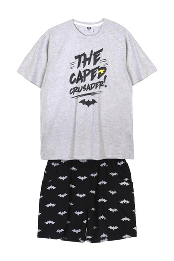 Batman Adult short sleeve pajamas, Gray, S,