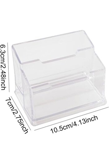 Slasa Acrylic Business Card Holder with Two Tiers by