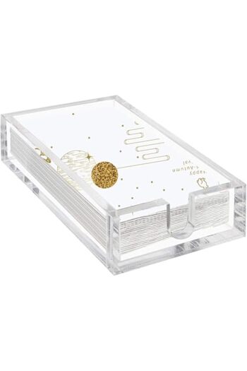 Slasa Acrylic Guest Towel Holder by - 9.05 × 5.5 × 2.5 Inch - Elegant Clear Rectangular Organizer