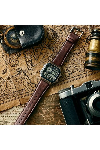 Casio Casio Men's Leather Strap Watch AE-1200WHL-5AVDF