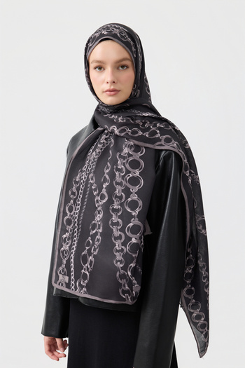 Qef Cotton Twill Shawl Loop Line Gray
