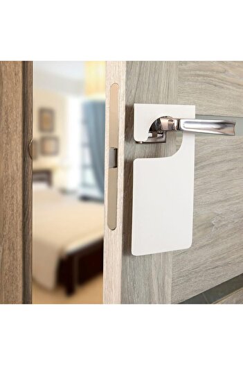 Slasa White Acrylic Door Hanger by - Blank Door Tag for Crafts, Home, Office, Hotel, or Business - R