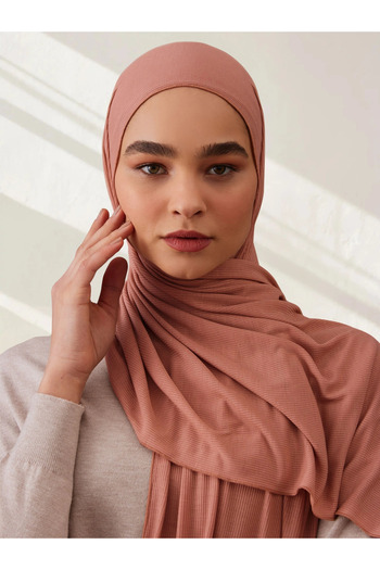 Femple Modest Σάλι από μπαμπού με κορδόνια |   Χρώμα: Vintage Rose |   Μέγεθος: 180x70 εκ. |   Χιτζάμπ