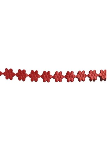 OEM Decorative Polyester Ribbon, Red Flowers, 2m x 2cm