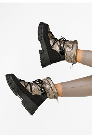 B T Shoes Γυναικείες Μπότες Χιονιού χρυσο Lorinda