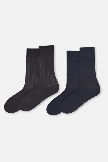 Eros Men's 2-Piece Mini Pattern Modal Socks