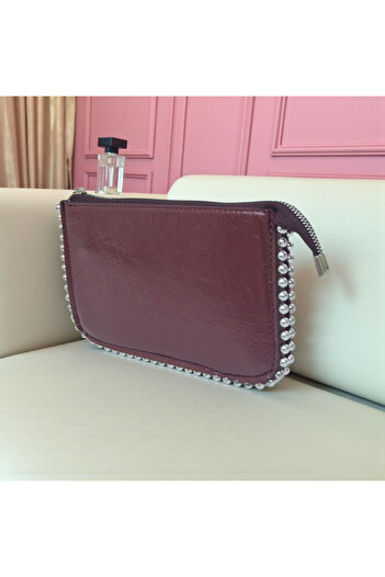 Moda fiesta Women's Shoulder and Hand Bag with Pearl Detail and Chain Strap