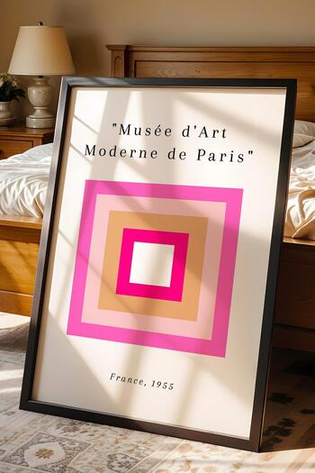 Saturn Musee D'Art Moderne De Paris 1955 Sergi Poster Framed Painting - Eclectic Style Wall Decor