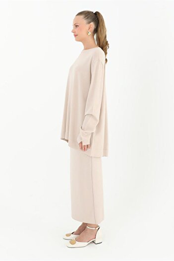 Moda Rosa 26K4460 - Beige - Mercerized Basic Tunic