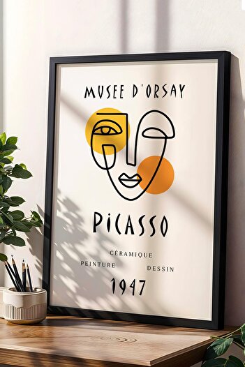 Saturn Pablo Picasso 1947 Exhibition Poster Framed Painting - Orsay Museum - Eclectic Style Wall Decor