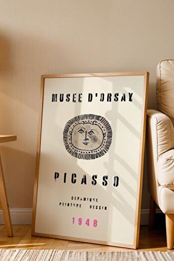 Saturn Pablo Picasso Musee D' Orsay 1948 Ceramic Exhibition Poster Framed Painting - Eclectic Style Wall Decor