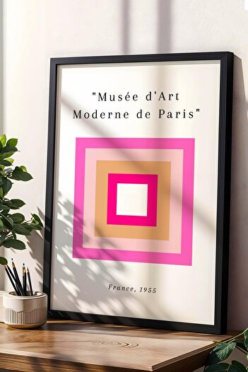 Saturn Musee D'Art Moderne De Paris 1955 Sergi Poster Framed Painting - Eclectic Style Wall Decor