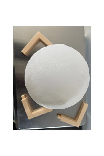 Teo 3D Moon Light Night Lamp, Warm LED Light, Battery Powered, Plastic Stand, 12 cm