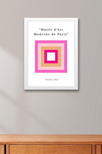 Saturn Musee D'Art Moderne De Paris 1955 Sergi Poster Framed Painting - Eclectic Style Wall Decor