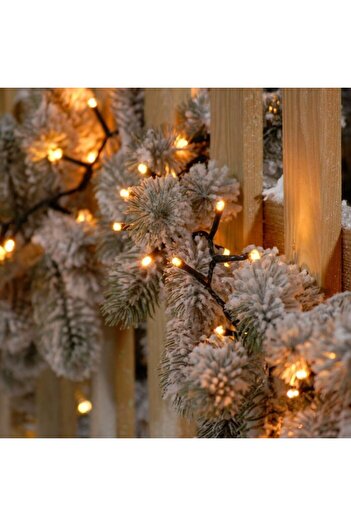 Teo Christmas Installation, 20 meters, 200 LEDs, warm white, solar-powered, copper wire, linear, indoor/