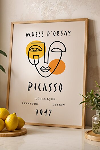 Saturn Pablo Picasso 1947 Exhibition Poster Framed Painting - Orsay Museum - Eclectic Style Wall Decor