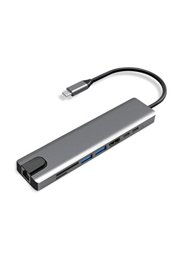 V-WALK موزع USB-C 8 في 1 VW8IN1-GRY رمادي