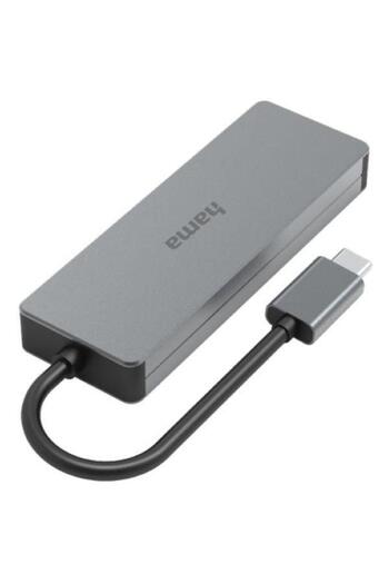 Hama موزع USB Type C بسرعة 10 جيجابت/ثانية 200105 رمادي