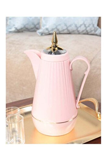 HOMEVEO Thermos for tea and coffee, keeps heat for long periods, 1 liter capacity - pink color