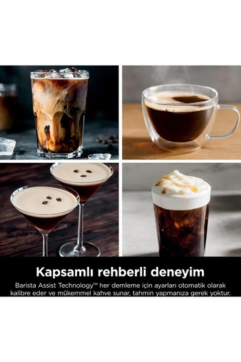 NINJA Premier Espresso Makinesi – Gümüş | Profesyonel Basınçlı Kahve Makinesi |Süt Köpürtücü - HEDİYELİ