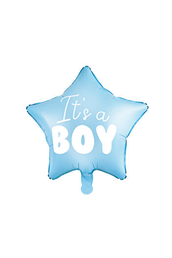 Share the Love Foil Balloon Star - It's a boy, 48cm, light blue