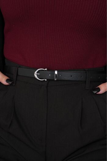 Desre Moda Silver Buckle Women's Belt Trouser Belt Jeans Belt Coat Belt Shirt Belt