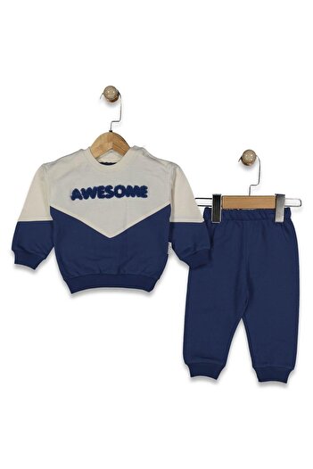 RAPAPA Baby Boy 2-Piece Set – Awesome Embroidered Sweatshirt & Bottoms Set 07145 m