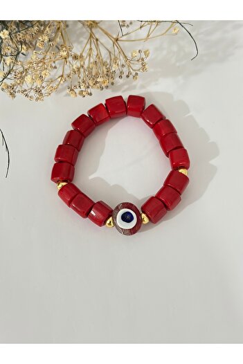 mibrillo Red Glass Basement Bead Bracelet Basement Bracelet