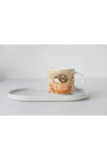 EYBaskı Tasarım Autumn Themed Porcelain Print Mug 150 ml