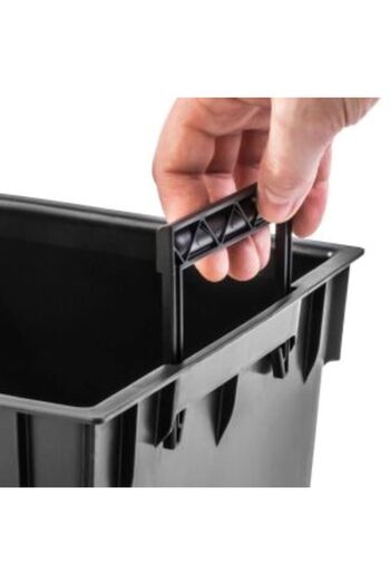 Prosperplast Decorative Flower Pot Prosperplast, Rattan Imitation, 22.622.642.2 cm, Black