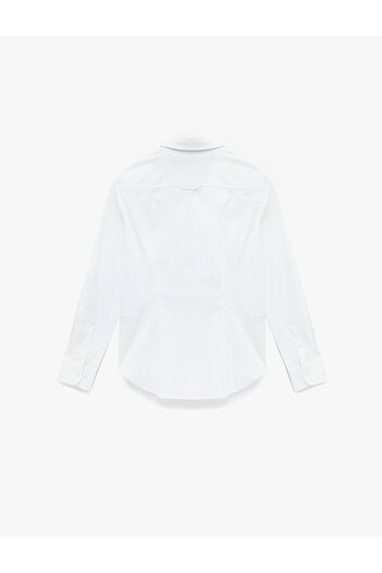 Koton Cotton Long Sleeve Classic Collar Slim Fit Poplin Shirt