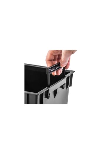 Prosperplast Decorative Flower Pot Prosperplast, Rattan Imitation, 22.622.642.2 cm, Black