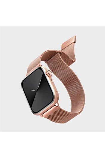 Unique Apple Watch Steel Strap - Rose Gold, 42/44/45mm