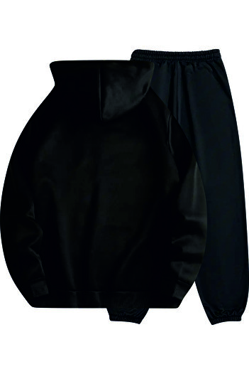 HOFFNUNG 3 Thread Unisex Men/Women Blank No Logo Unisex Hoodie Oversize Full Zip