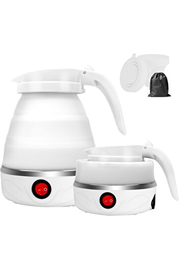 Generic Mini Electric Kettle 0.6L Travel Kettle, Portable Collapsible Silicone Kettle for Campi