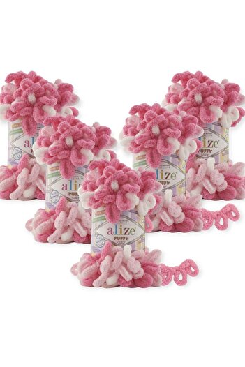 Alize Eliza Puffy Wool Threads, 5 Pieces