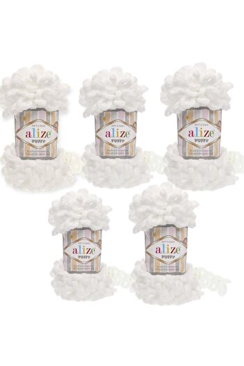Alize Puffy Micro Polyester Yarn - Set of 5