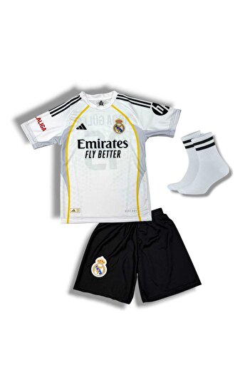 Flextreme Rêal.Madrid-Arda Güler 15 Prime Home 2025 New Season Kids Jersey 3-Piece Set