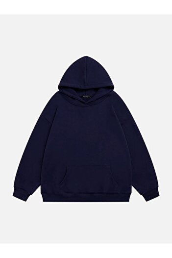 Mad&Calf Hanorac oversize unisex cu glugă din fleece cu imprimeu Need Money For